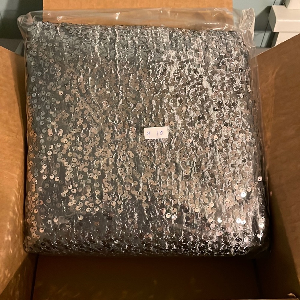 Silver sequin Photo Booth backdrop 9x10 feet